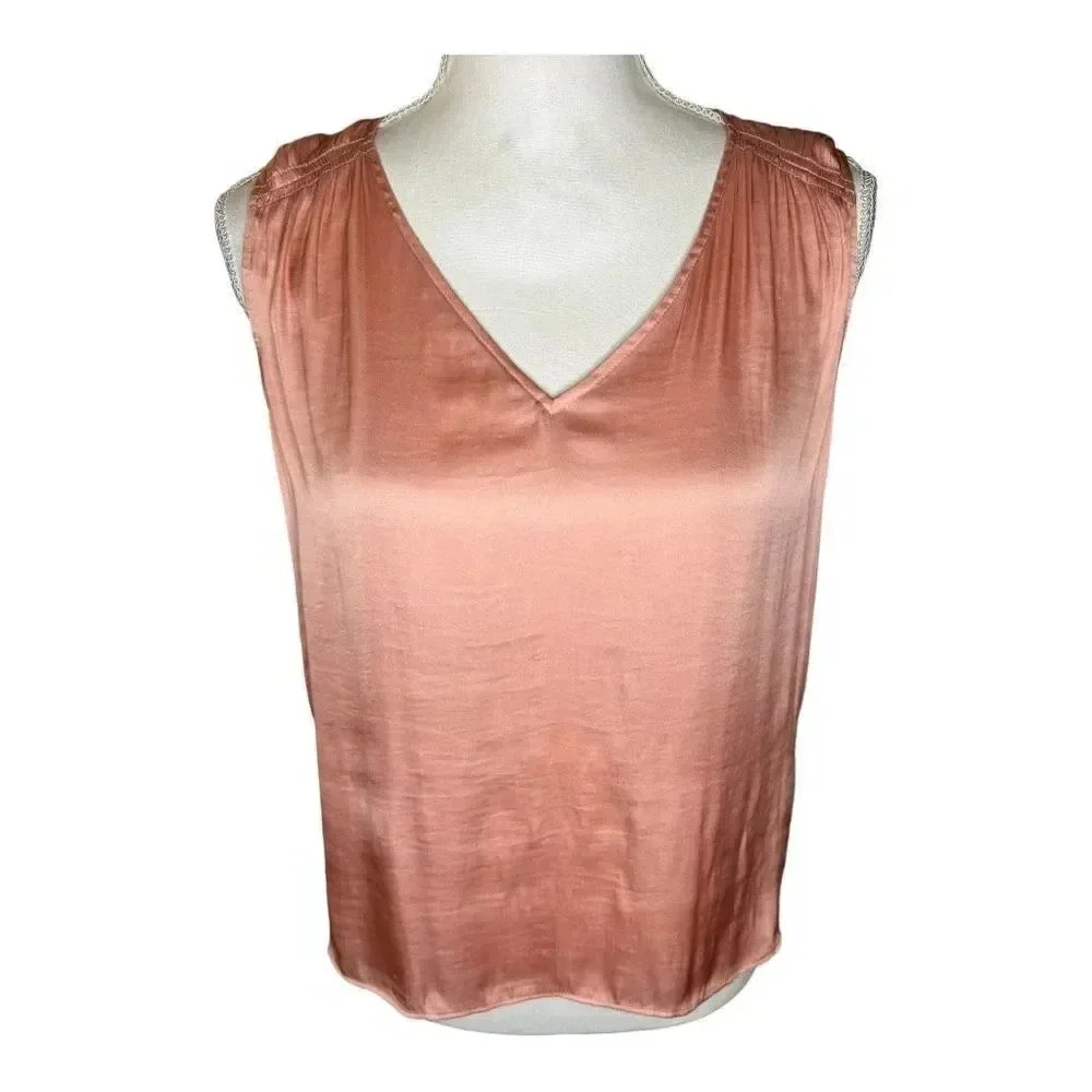 Banana Republic Women’s XS Pink Soft Satin V-Neck Top